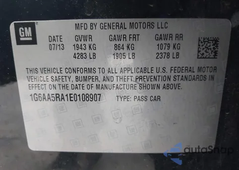 2014 Cadillac Ats Standard z USA, uszkodzony, nr VIN 1G6AA5RA1E0108907